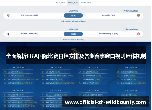 全面解析FIFA国际比赛日程安排及各洲赛事窗口规则运作机制